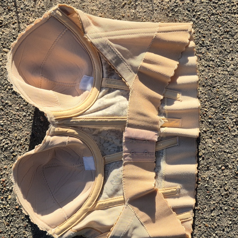 Vintage Beige/Tan Plastic Boned Corset Bustier 34B- Jezebel Renee of Hollywood - Picture 3 of 9